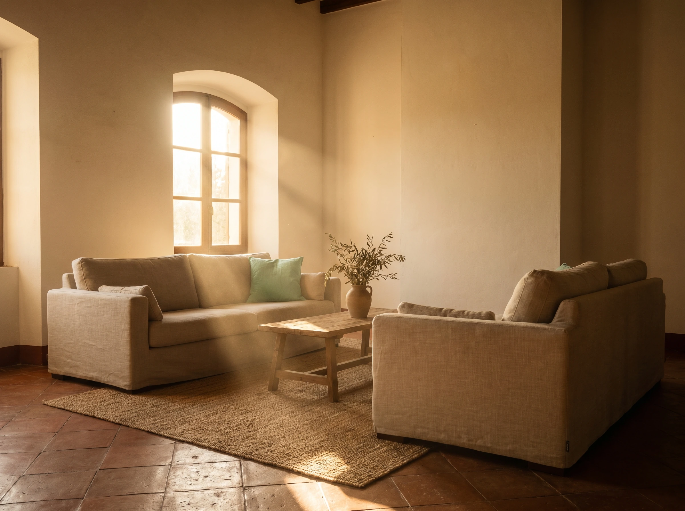 Salón cálido de residencia